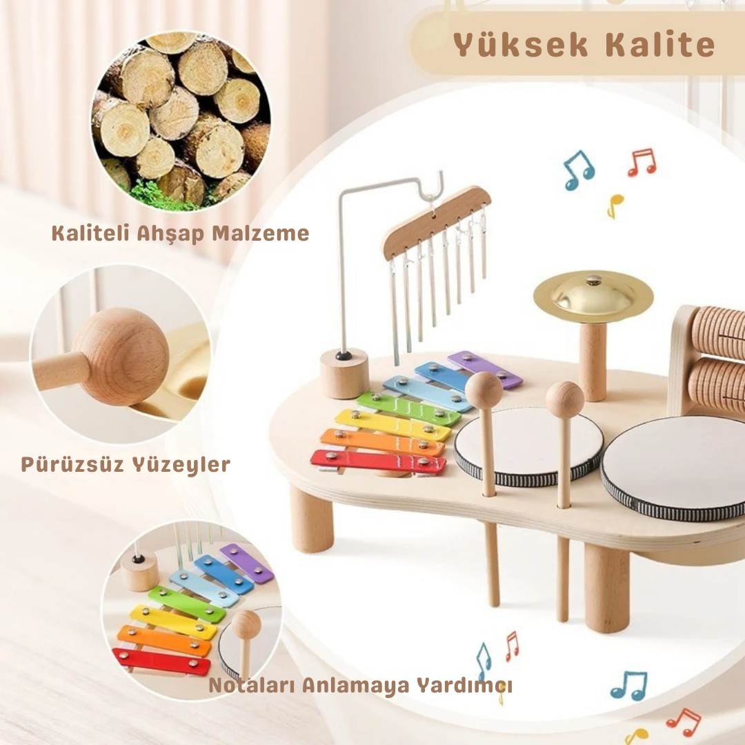 Eğlenceli Ahşap Müzik Seti