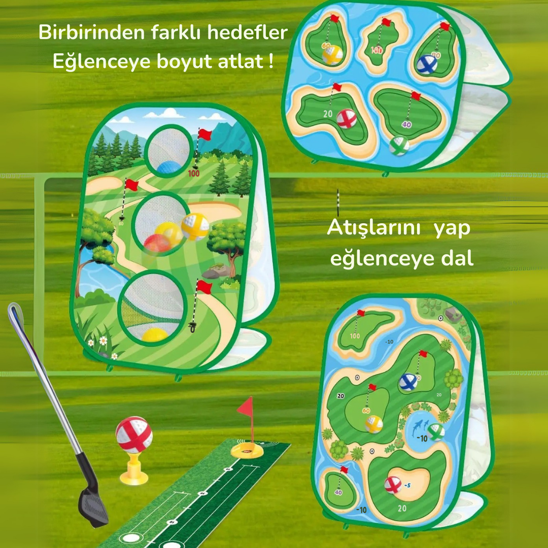 Eğlenceli Golfçü Çocuk Oyun Seti
