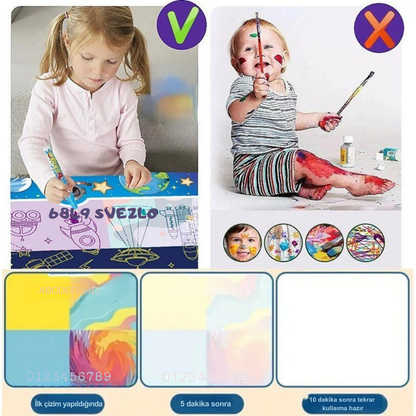 Eğlenceli Sihirli Su Bazlı Çizim Kanvası